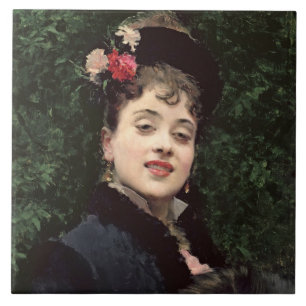 Carreau Aline Masson, le modèle de l'artiste (huile sur le