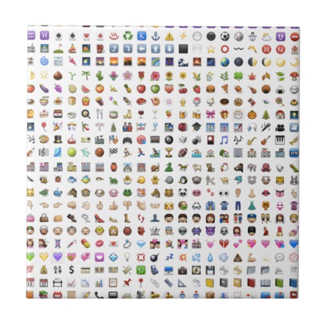 Carreau All iPhone / iOS emojis (Devant)