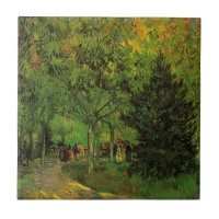 Allée dans le jardin public, Arles par Vincent van