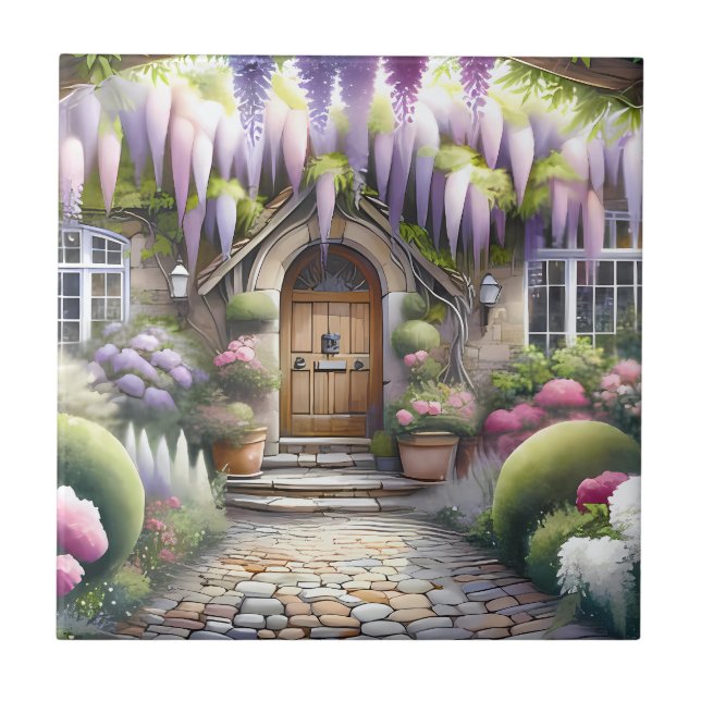Carreau Allée de jardin de cottage fantaisiste (Devant)