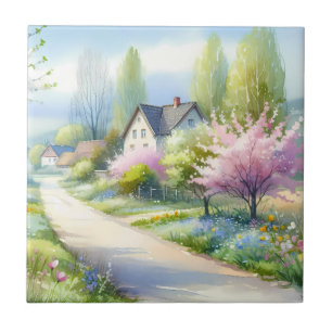Carreau Allée enchantée de campagne fleurie