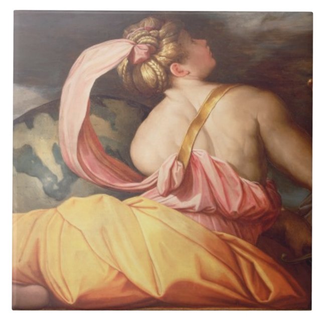 Carreau Allégorie de géographie (Devant)