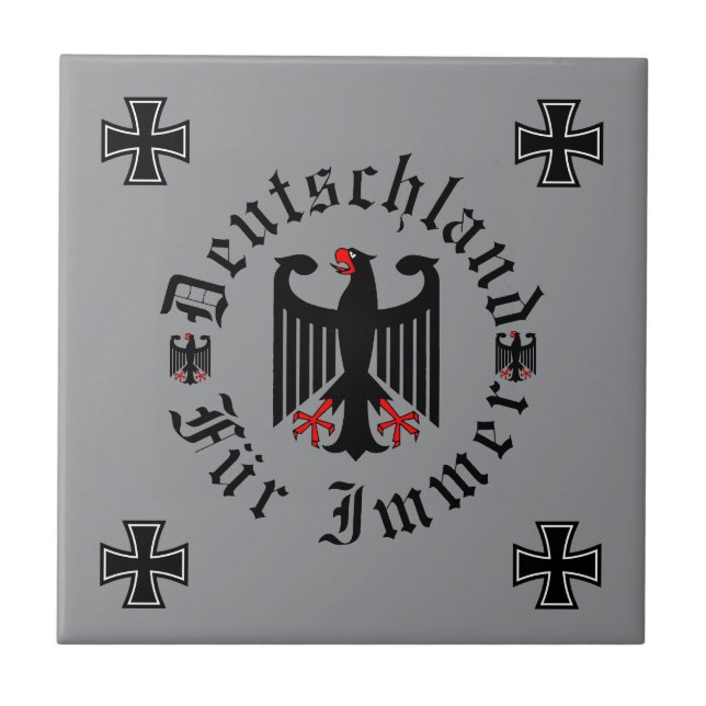 Carreau Allemagne/Deutschland pour toujours/aigle noir/cro (Devant)