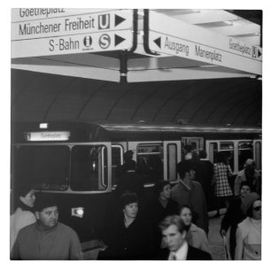 Carreau Allemagne vintage Gare de Munich Marienplatz