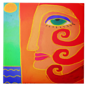 Carreau Aller à la plage Art Abstrait