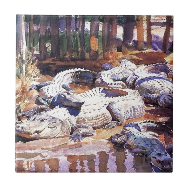 Carreau Alligators boueux par John Singer Sargent (Devant)
