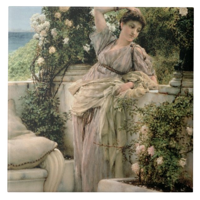 Carreau Alma-Tadema rose de mille de | "de tous les roses, (Devant)