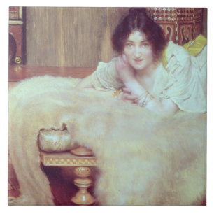Carreau Alma-Tadema un auditeur : La couverture d'ours,