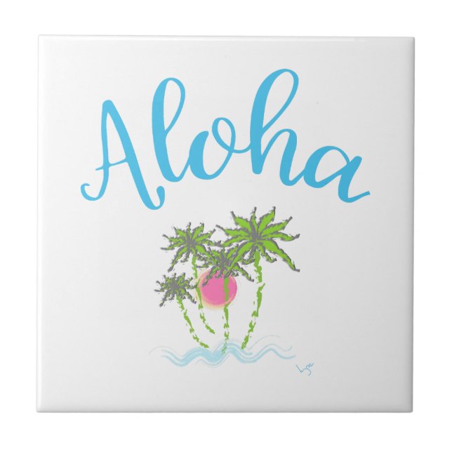 Carreau Aloha été hawaïen de style de plages (Devant)