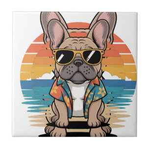 Carreau Aloha Pup Cool French Bulldog Beach Vibes