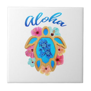Carreau Aloha tortue de mer tropicale de Honu