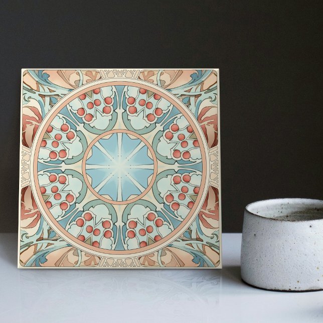 Carreau Alphonse Mucha Art Nouveau Mix & Match Bernhardt (Créateur téléchargé)