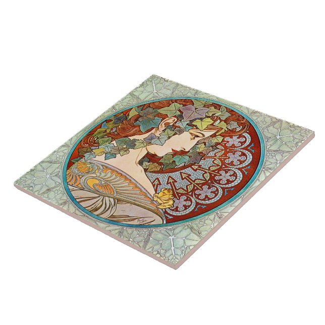 Carreau Alphonse Mucha Ivy (Côté)