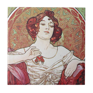 Carreau Alphonse Mucha Ruby