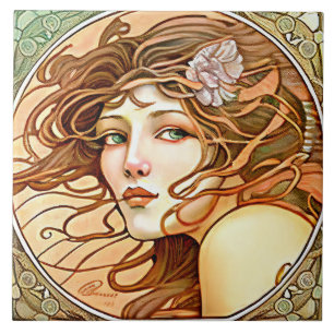Carreau Alphonse Mucha Sarah Bernhardt Art Nouveau