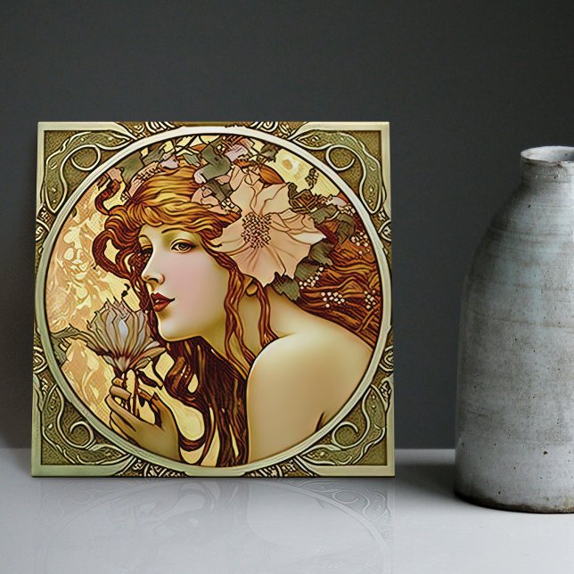 Carreau Alphonse Mucha Sarah Bernhardt Art Nouveau (Créateur téléchargé)