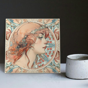 Carreau Alphonse Mucha Sarah Bernhardt Art Nouveau Céramiq