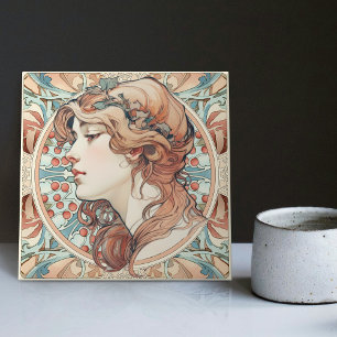 Carreau Alphonse Mucha Sarah Bernhardt Art Nouveau Céramiq
