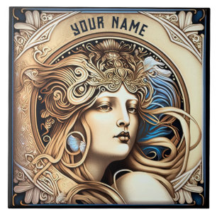 Carreau Alphonse Mucha Zodiac Décoration Murale Art Nouvea