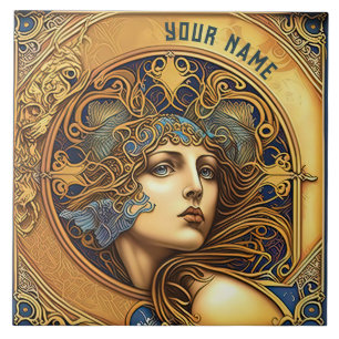 Carreau Alphonse Mucha Zodiac Décoration Murale Art Nouvea