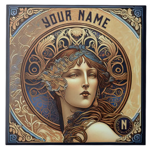 Carreau Alphonse Mucha Zodiac Décoration Murale Art Nouvea