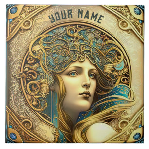 Carreau Alphonse Mucha Zodiac Décoration Murale Art Nouvea