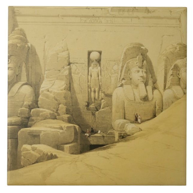 Carreau Altitude avant du grand temple d'Aboo Simbel (Devant)