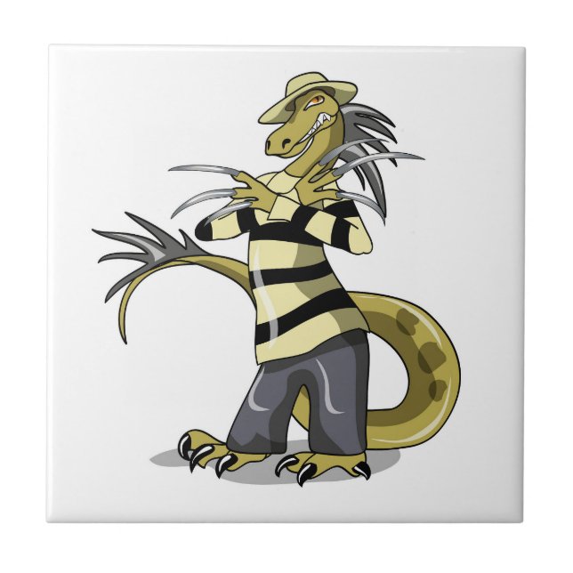 Carreau Amargasaurus Pose Comme Freddy Krueger. (Devant)