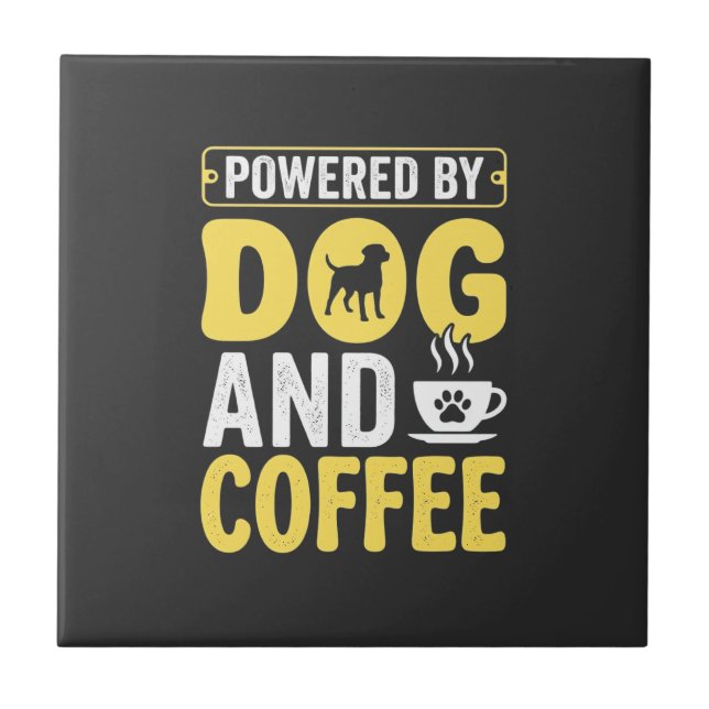 Carreau Amateur de café chien propulsé par le design (Devant)