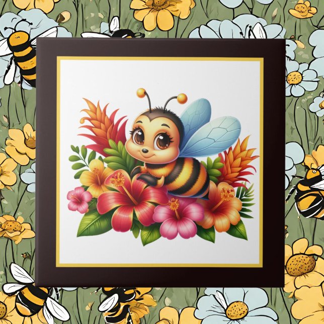 Carreau Amateurs d'abeilles mignons insecte (Créateur téléchargé)