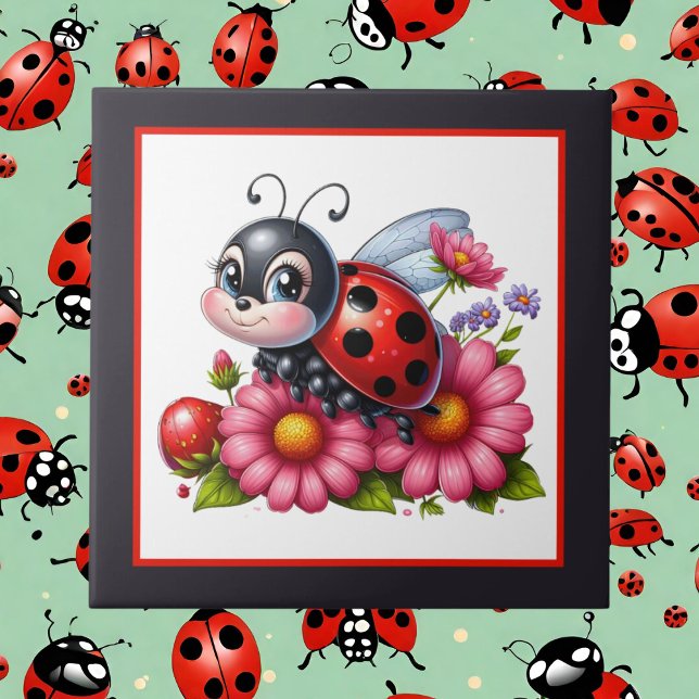 Carreau Amateurs de coccinelle mignonne artisanat (Créateur téléchargé)