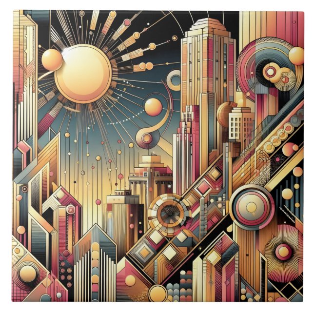 Carreau Amateurs d'motifs abstraits cool (Devant)