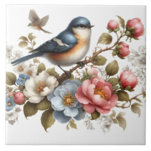 Carreau Amateurs d'oiseaux mignons artisanat
