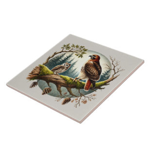 Carreau Amateurs mignons d'oiseaux des bois