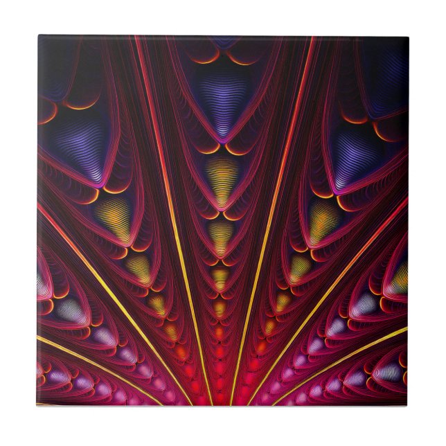 Carreau Amazing Pink Yellow Black Fractal (Devant)