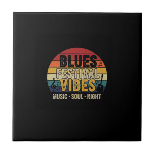 Carreau Ambiance Festival de Blues Musique Vintage Coucher