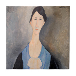 Carreau Amedeo Modigliani - Jeune femme en bleu