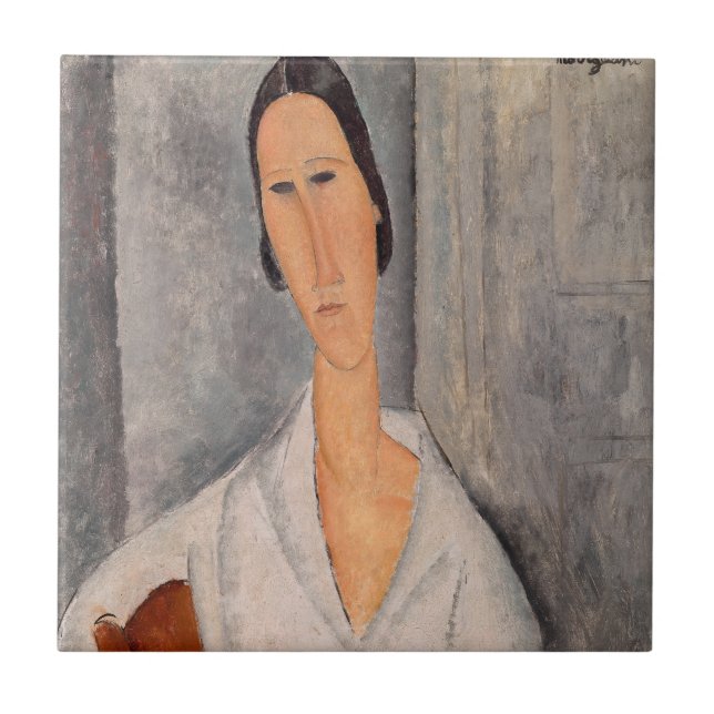Carreau Amedeo Modigliani - Madame Hanka Zborowska Leaning (Devant)