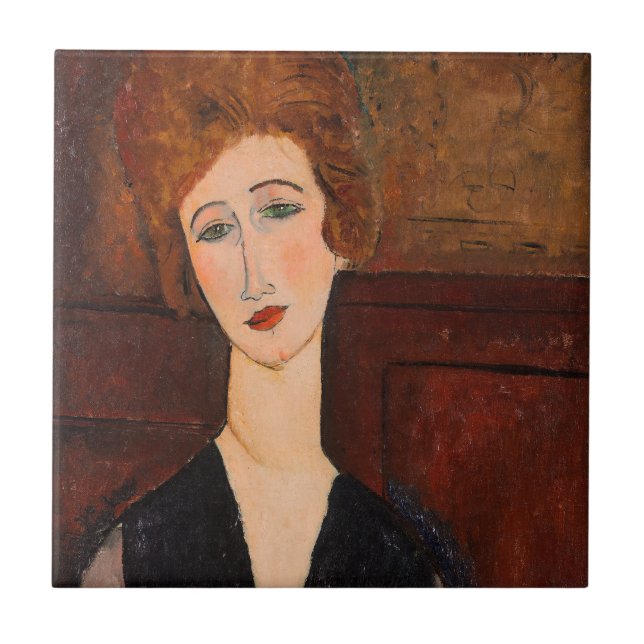 Carreau Amedeo Modigliani - Portrait d'une femme (Devant)