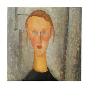 Carreau Amedeo Modigliani - Une fille aux yeux bleus