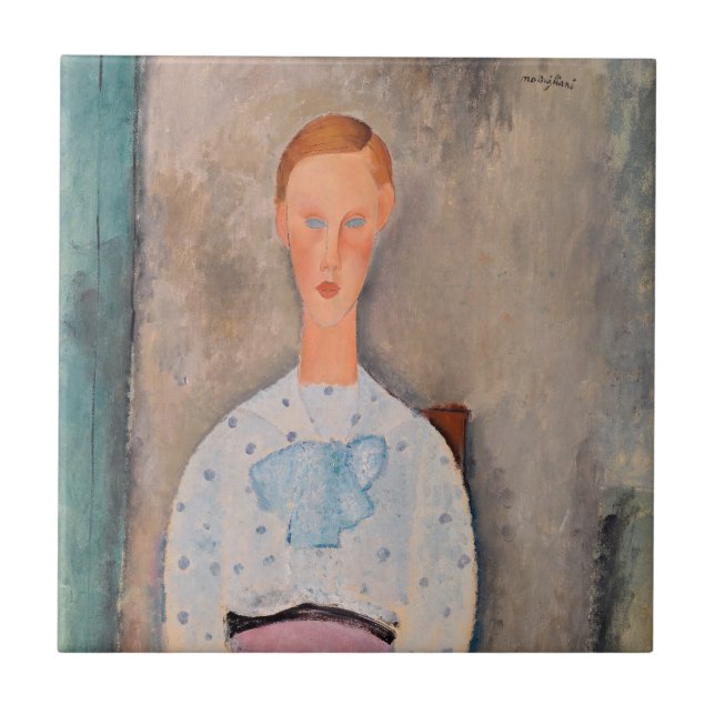 Carreau Amedeo Modigliani - Une fille avec une blouse Polk (Devant)