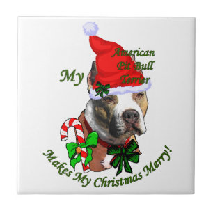Carreau American Pit Bull Terrier Noël