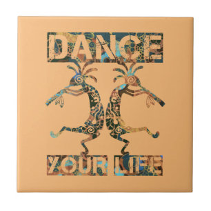 Carreau Amérindiens Kokopelli - Danse Ta Vie 1