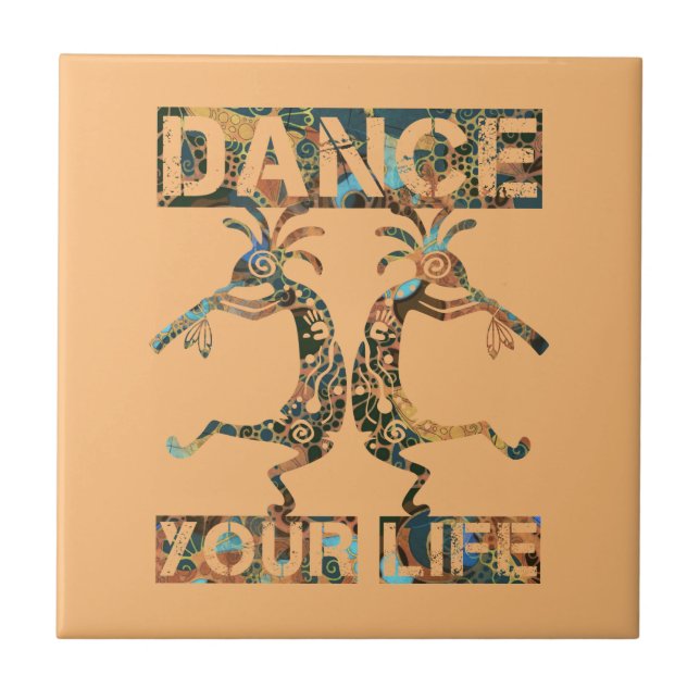 Carreau Amérindiens Kokopelli - Danse Ta Vie 1 (Devant)