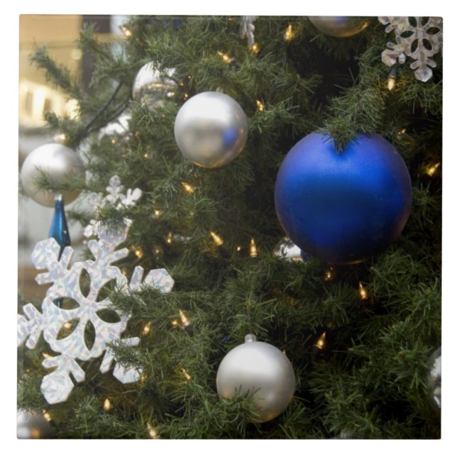 Carreau Amérique du Nord. Décorations de Noël sur arbre. (Devant)