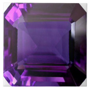 Carreau Amethyst Gemstone Purple