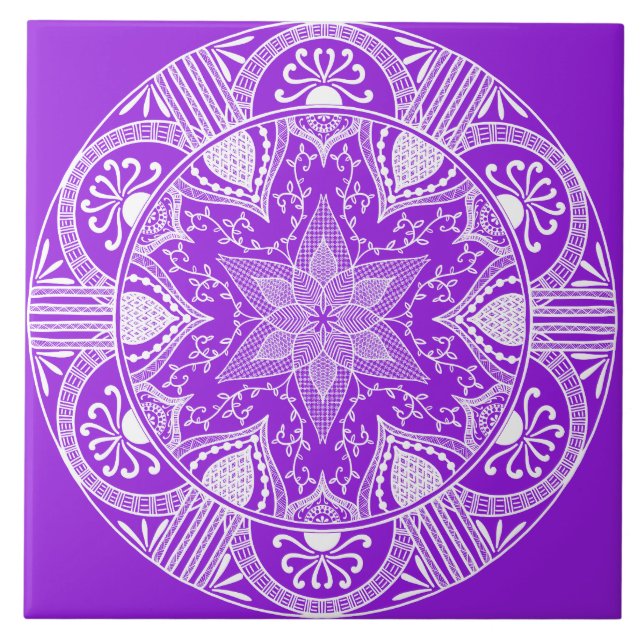 Carreau Amethyst Mandala (Devant)