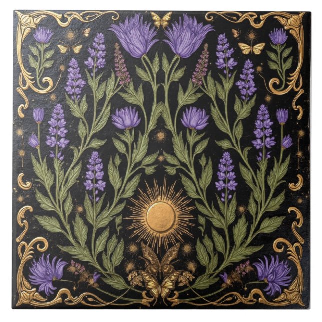 Carreau Améthyste et solstice d'or (Devant)