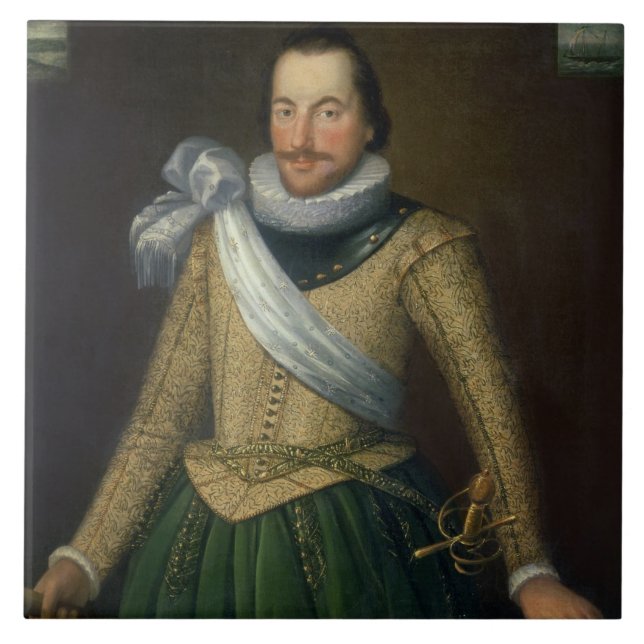 Carreau Amiral monsieur Thomas Button (d.1694) (Devant)