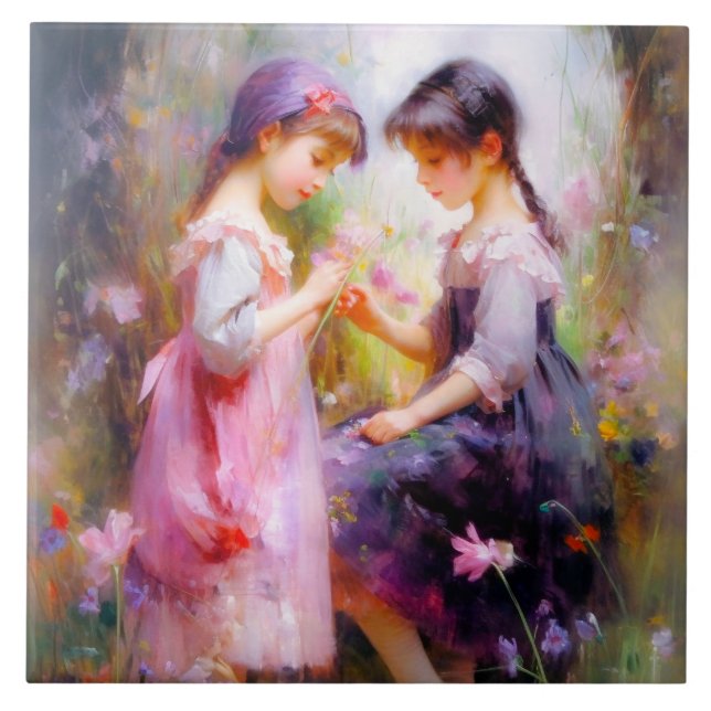 Carreau Amis et fleurs (Devant)